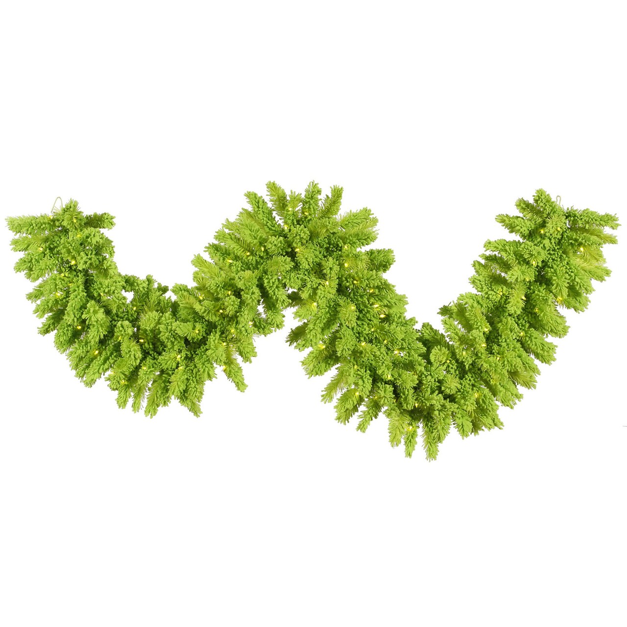 Vickerman 9'x 14" Flk Lime Garland DurL LED 100Lm - K168615LED